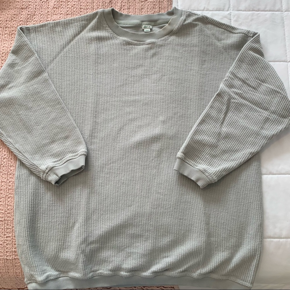 Aerie Ribbed Oversized Crewneck Sweatshirt